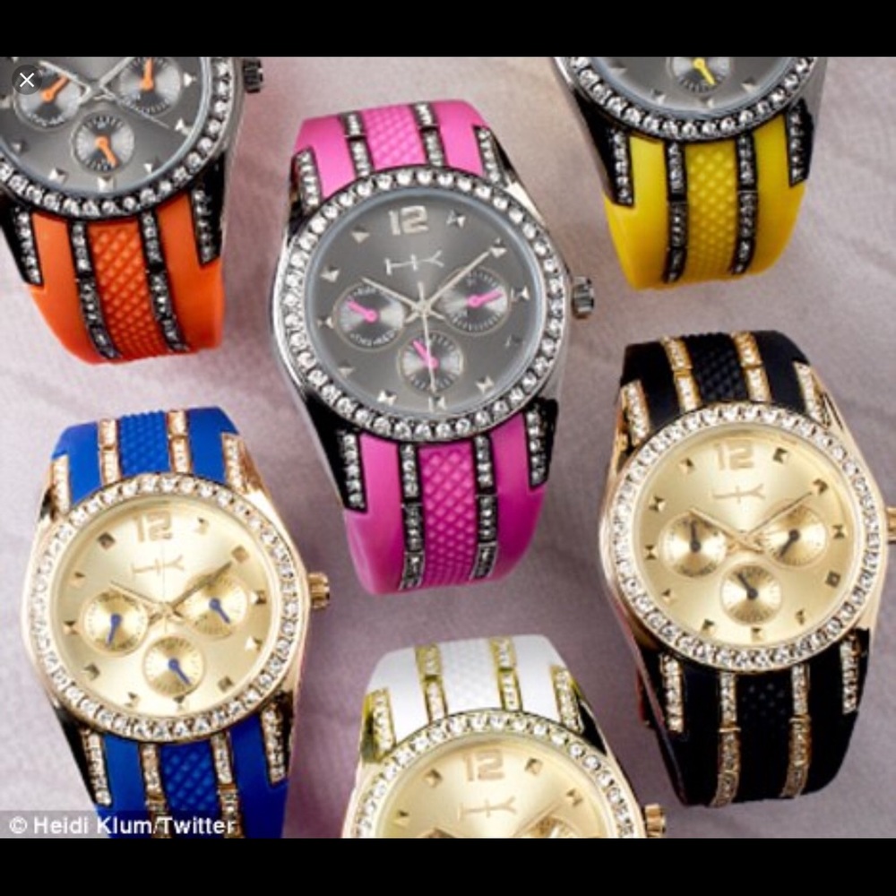 Wildlife by Heidi Klum Orange Silicone Watch New